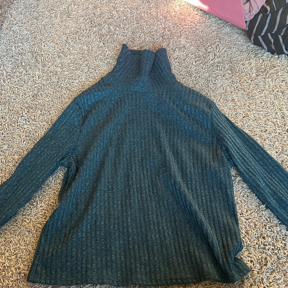 Olivia Rae Deep Teal Cowl Neck Sweater